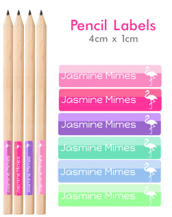 Two Tone Pencil Labels